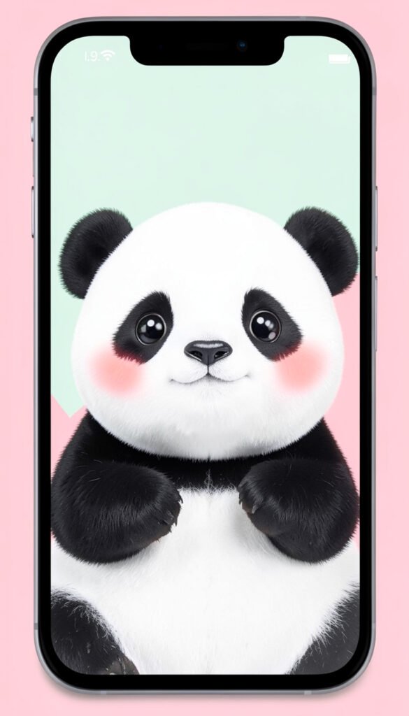 Panda dulce en tonos pastel - fotos de perfil kawaii aesthetic