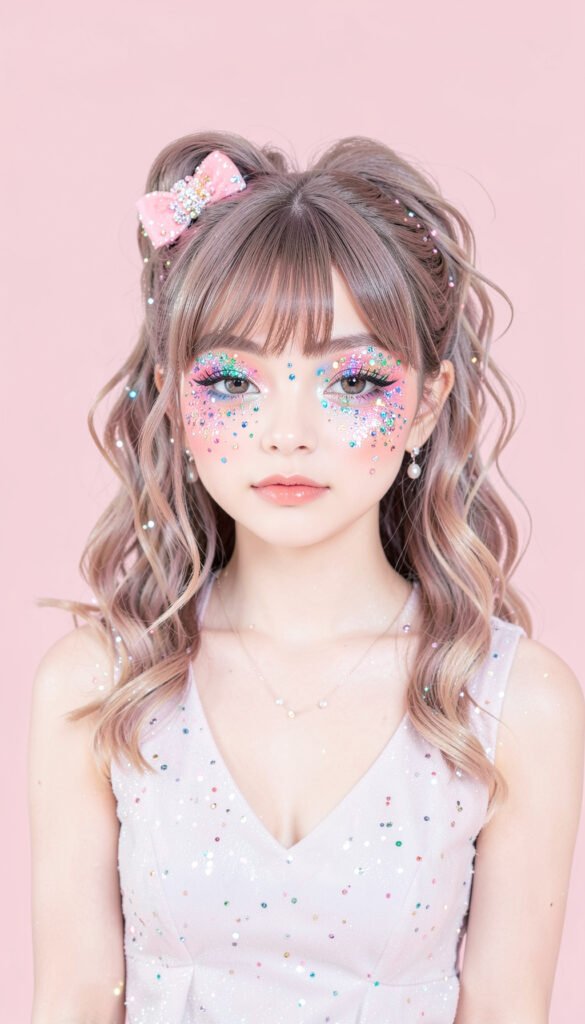 Chica kawaii con maquillaje artístico - Fotos kawaii chicas lindas y