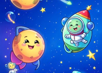 Aventuras en el Espacio - Fondos para niños con dibujos