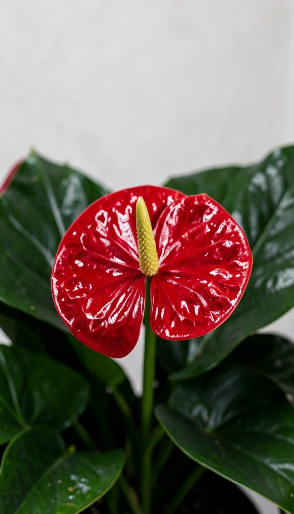 Anturio rojo elegante - flores tropicales exóticas HD