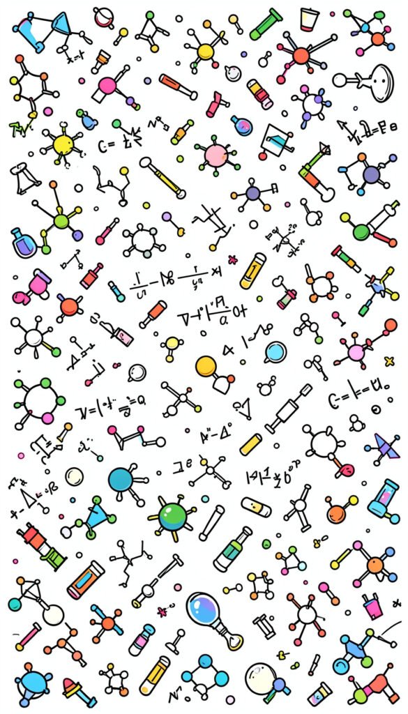 Estilo doodle científico - Carátulas de química para Facebook
