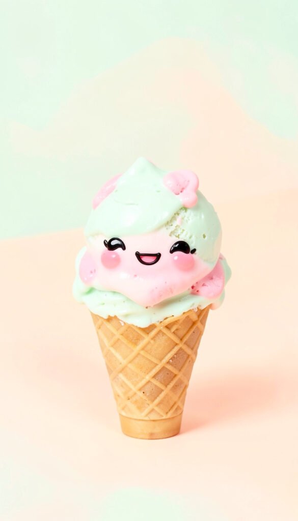 Helado kawaii sonriente - Fotos de perfil kawaii aesthetic