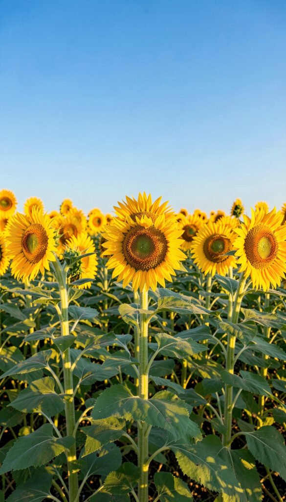 Campos de girasoles dorados - imágenes de flores naturales