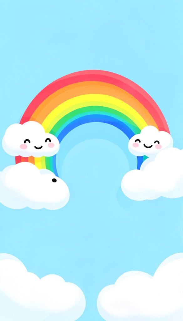 Nubes Arcoíris - imágenes kawaii aesthetic alta resolución