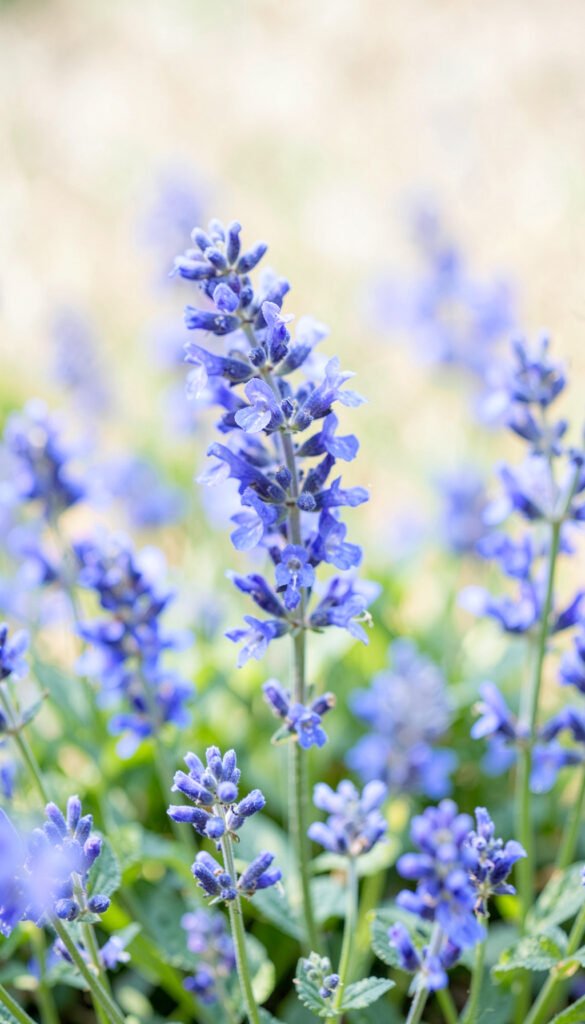 Flores silvestres en azul - Imágenes de flores con fondo