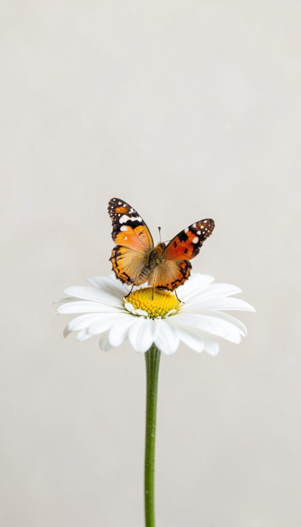 Minimalismo Floral - Mariposas y flores para perfil