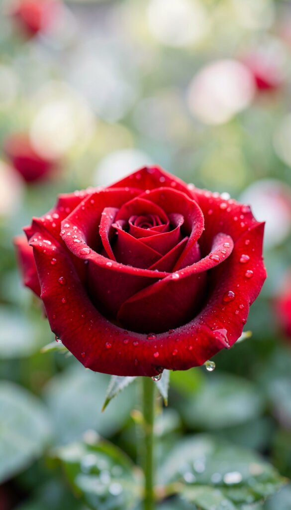 Rosa roja elegante - fotos de rosas hermosas HD