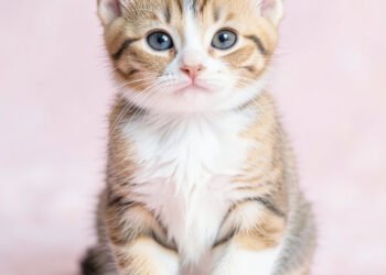 Tierna Gatita en Fondo Pastel - Fotos cute para perfil lindas