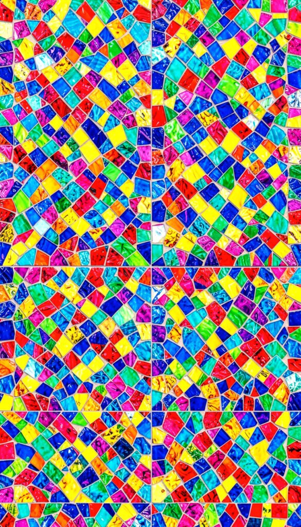 Mosaico artístico colorido - fondos originales para Facebook