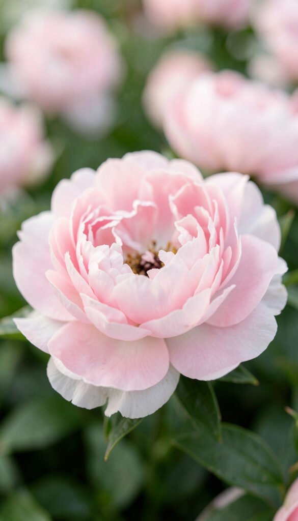 Peonía rosada delicada - fotos de flores para perfil