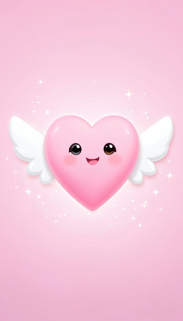 Corazón kawaii con alas - Fotos de perfil kawaii aesthetic