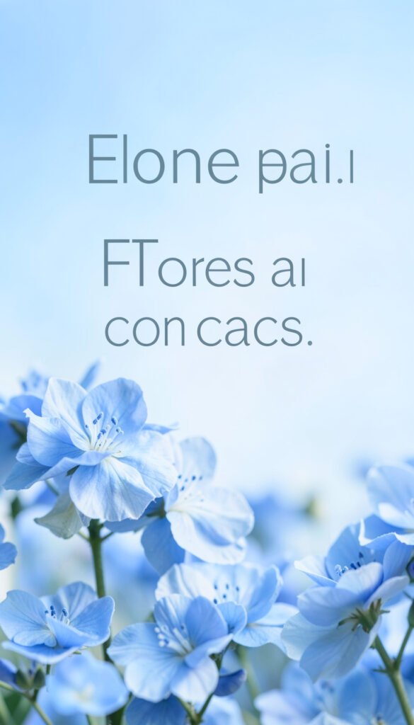 Flores azules y mensaje de esperanza - Flores para perfil con frases