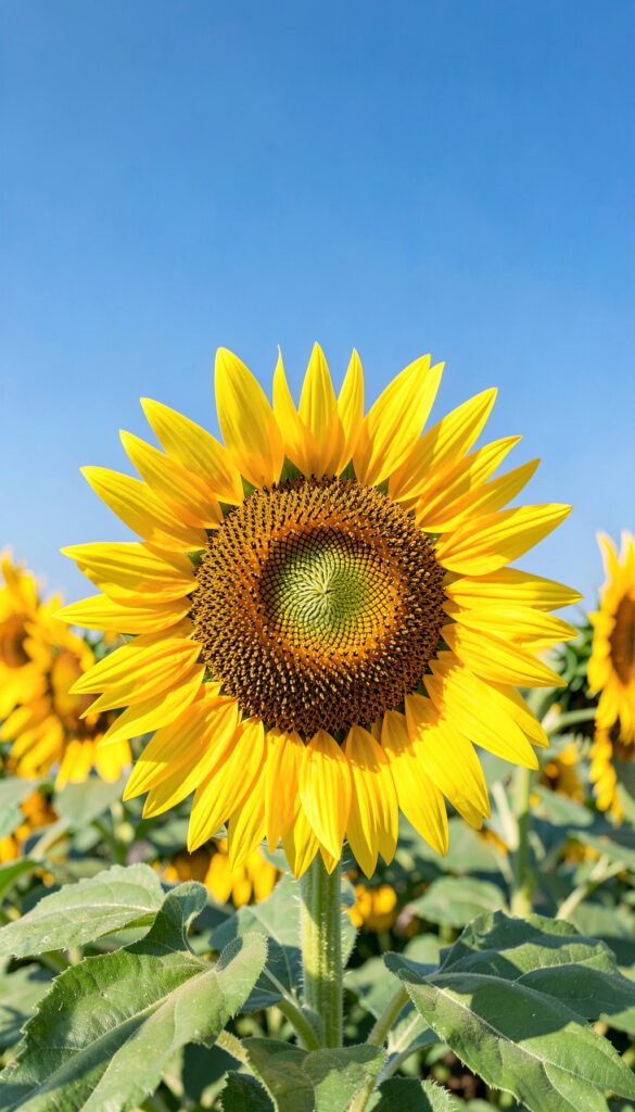 Girasoles bajo el sol - Imágenes de flores naturales en