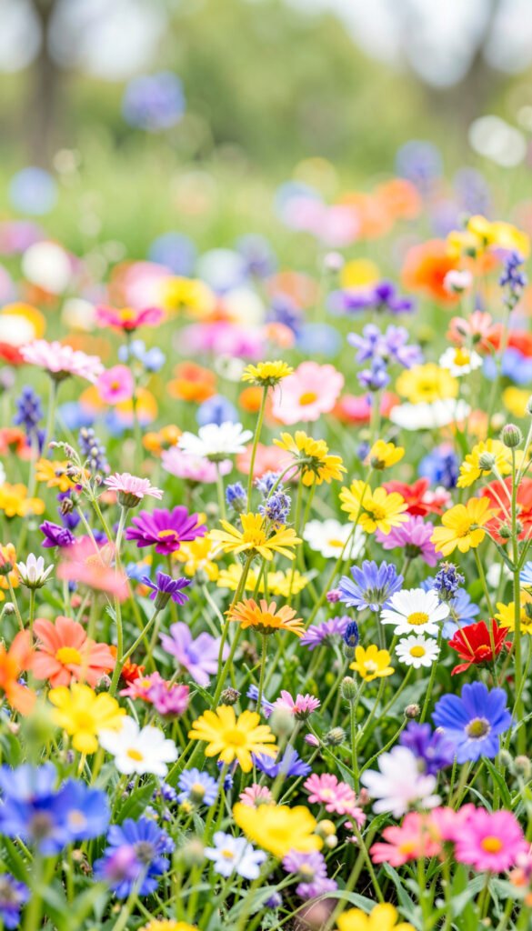 Flores silvestres multicolor - Imágenes de flores de primavera