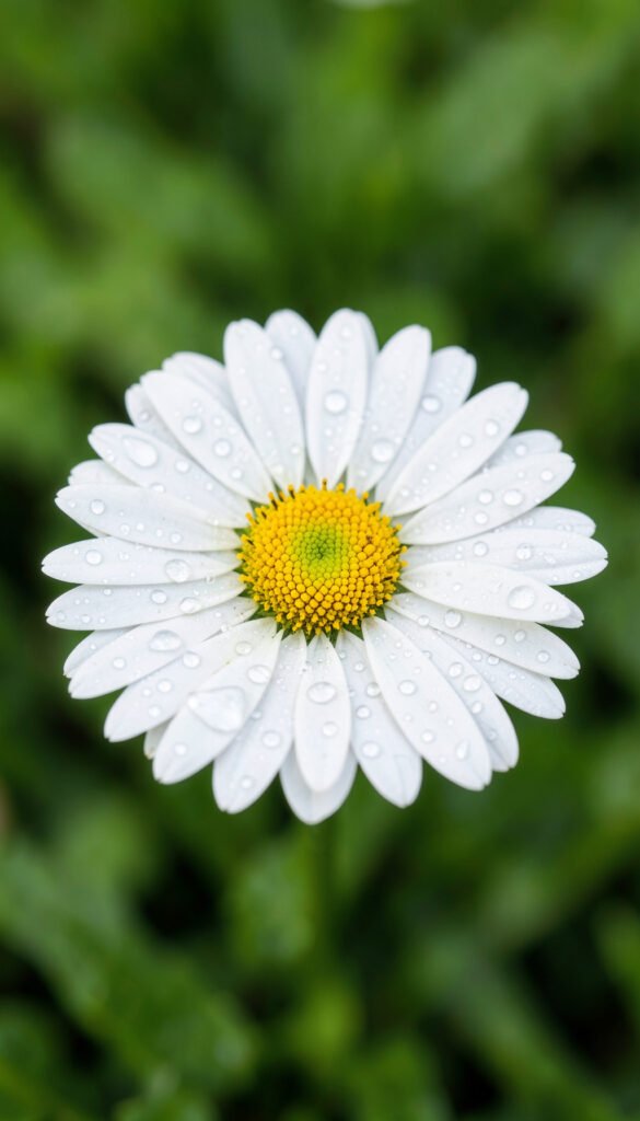 Margarita fresca y natural - Fotos de flores con gotas