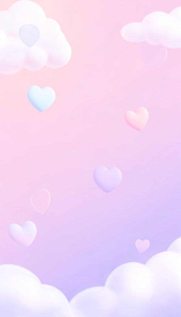 Corazones y Nubes Suaves - fotos de perfil kawaii
