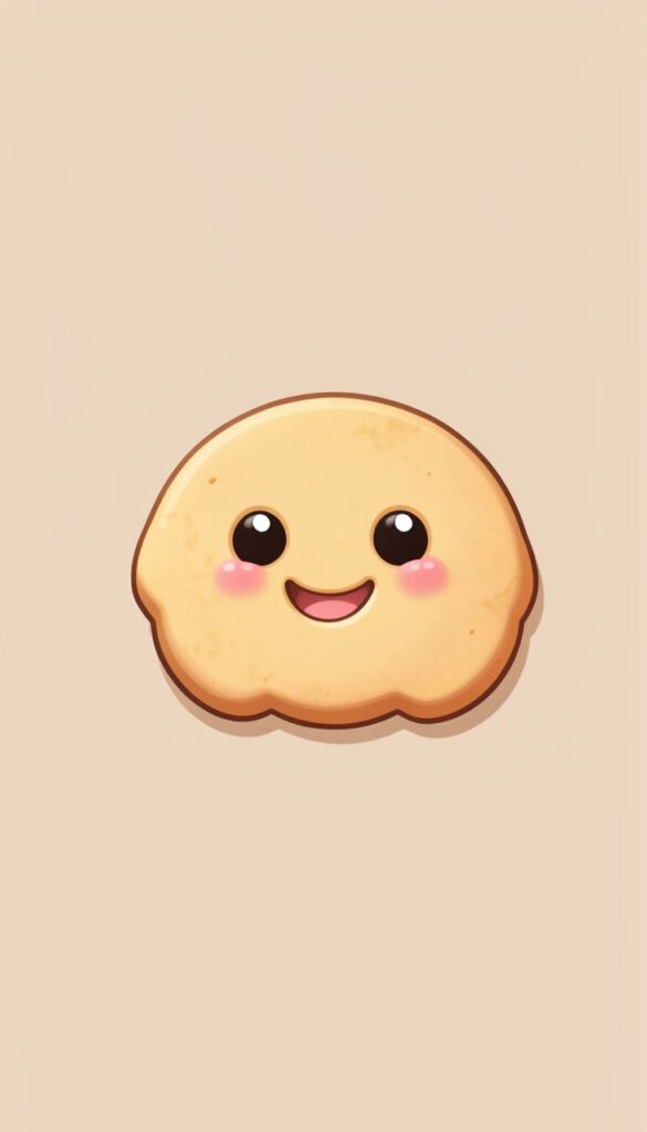 Galleta Sonriente Minimal - fotos de perfil kawaii minimalistas