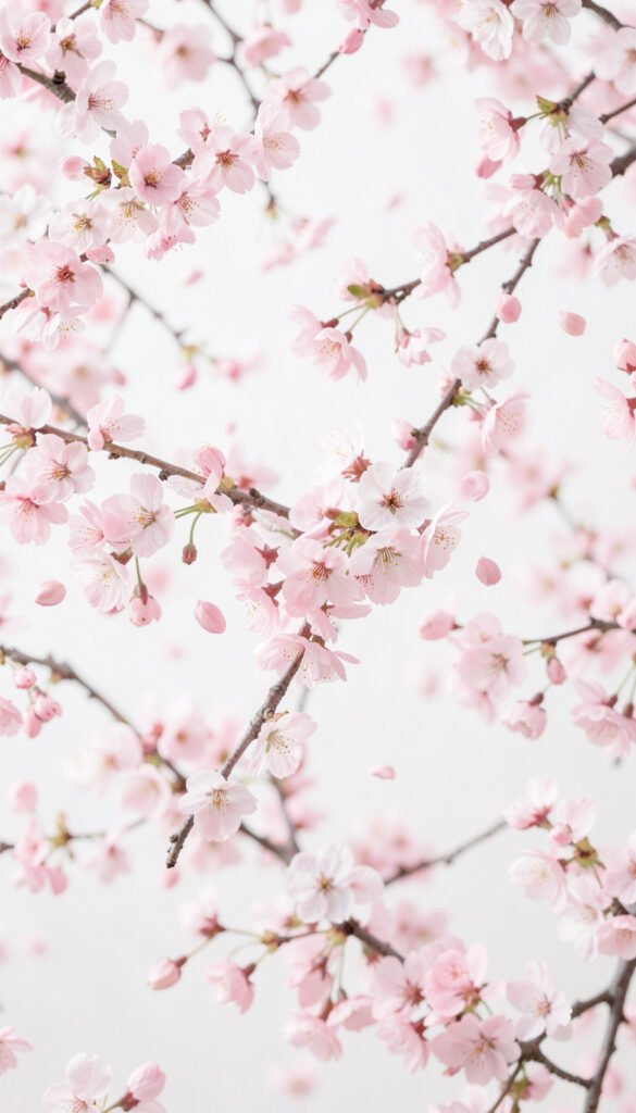 Flores japonesas delicadas - Fondos de flores aesthetic elegantes