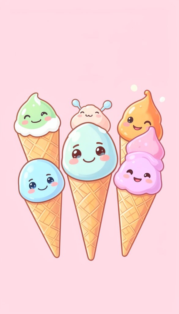 Helados Divertidos - imágenes kawaii aesthetic alta resolución