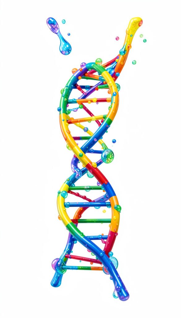 ADN en movimiento - Carátulas de biología para colegio