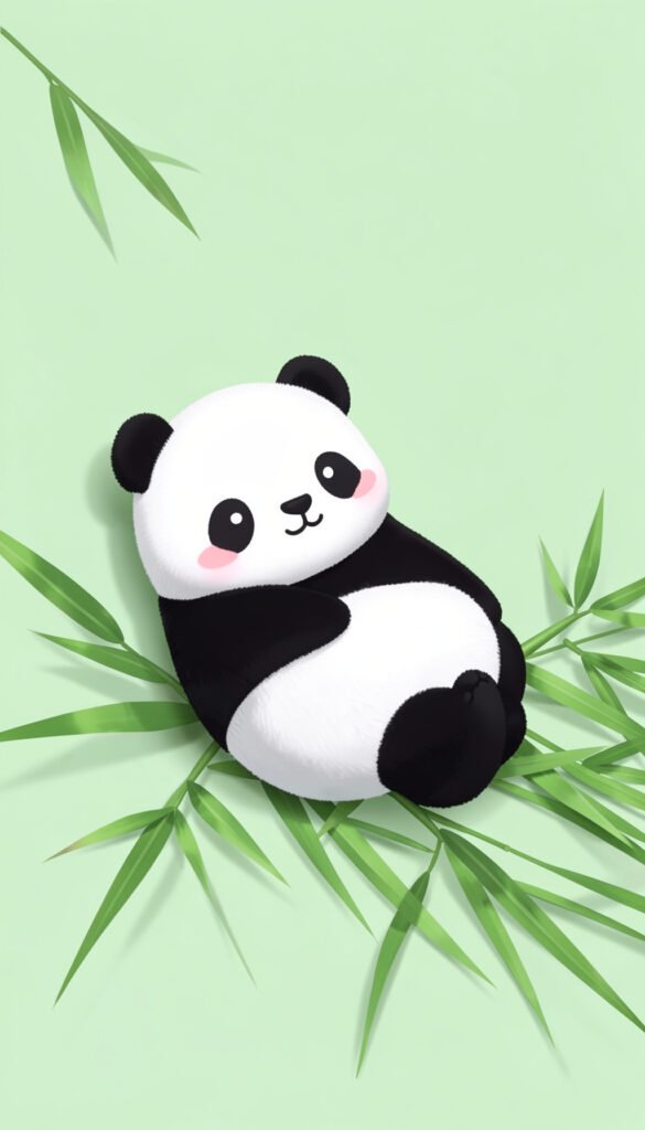 Panda Relajado - imágenes kawaii aesthetic alta resolución