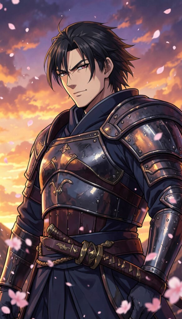 Samurái en atardecer - Fondos para WhatsApp perfil de