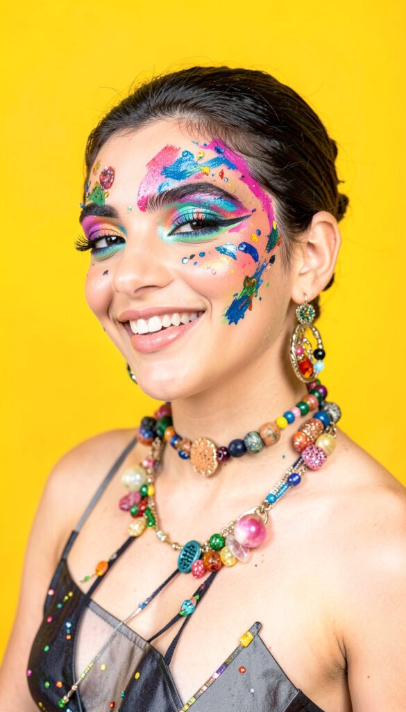 Look creativo y colorido - Fotos de perfil bonitas para