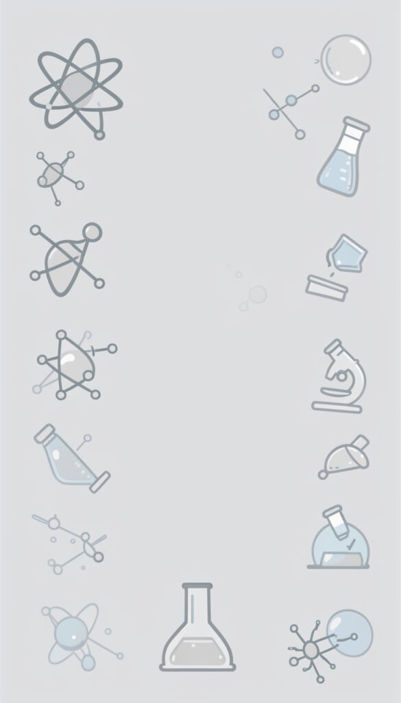 Iconos de Química Minimalistas - Carátulas de química para colegio