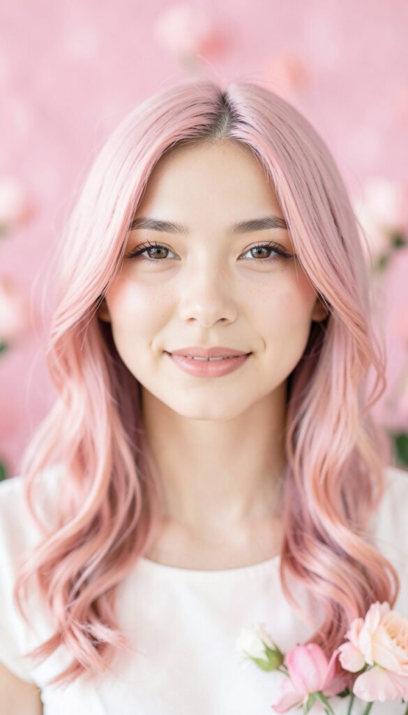 Retrato Suave - imágenes chicas aesthetic rosa