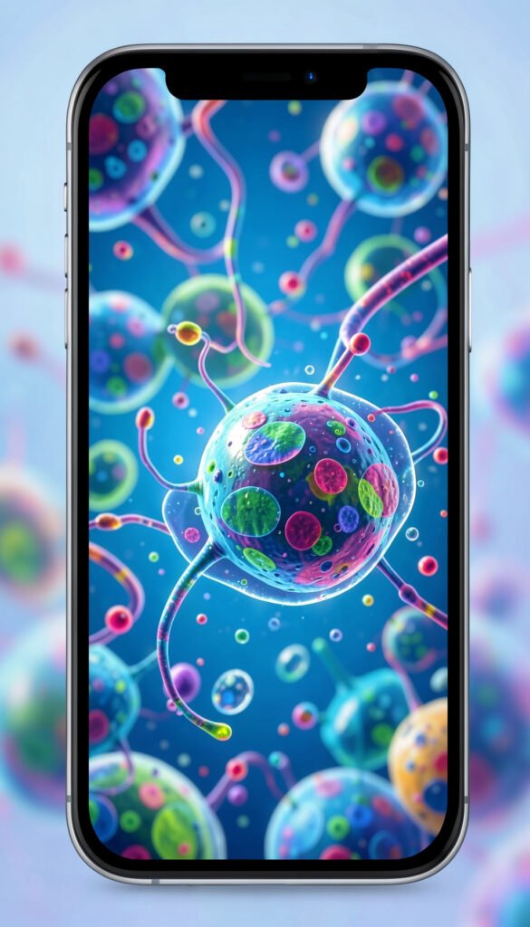 Células al microscopio - Portadas de biología creativas y