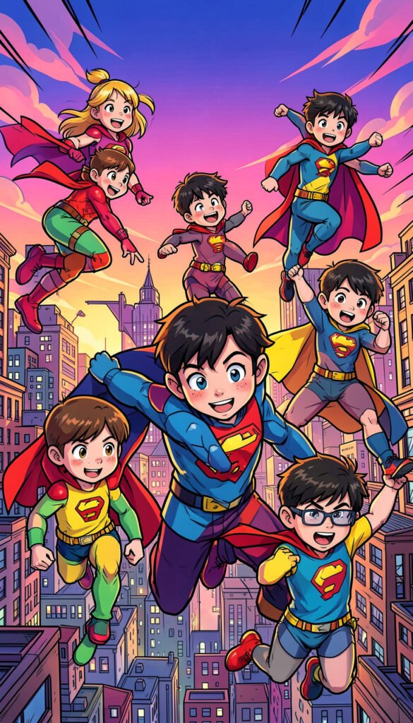 Superhéroes infantiles - Fondos para niños coloridos y