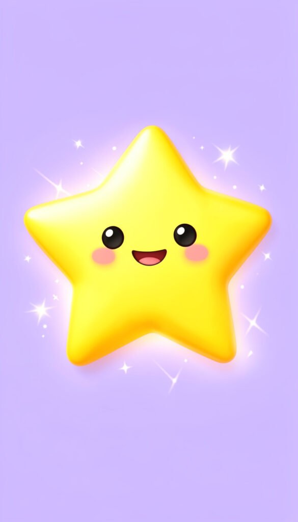 Estrella Feliz - Imágenes kawaii aesthetic tiernas para