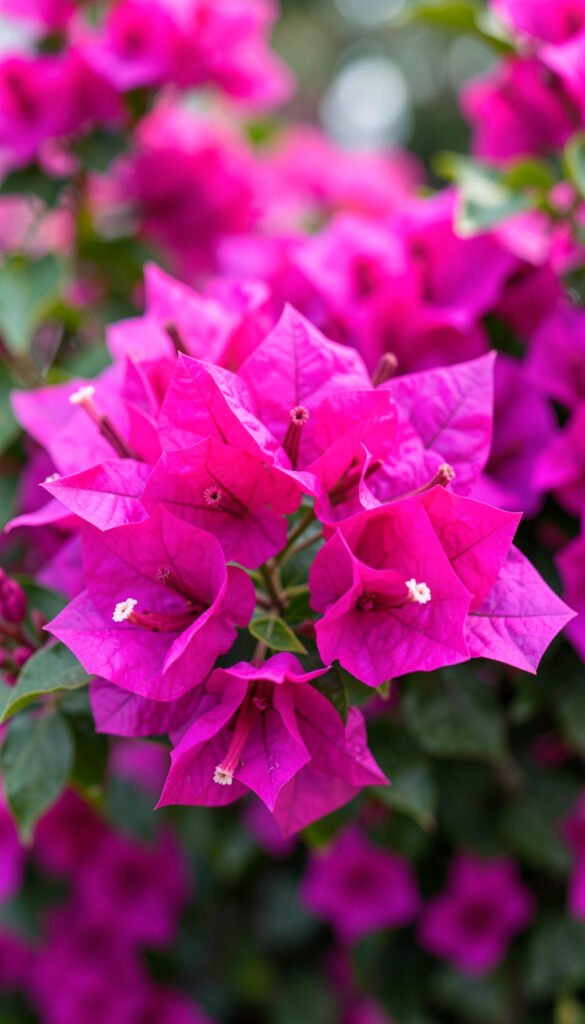 Bougainvillea fucsia brillante - flores tropicales exóticas HD
