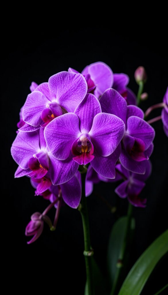 Orquídeas moradas exóticas - Imágenes de flores lindas para