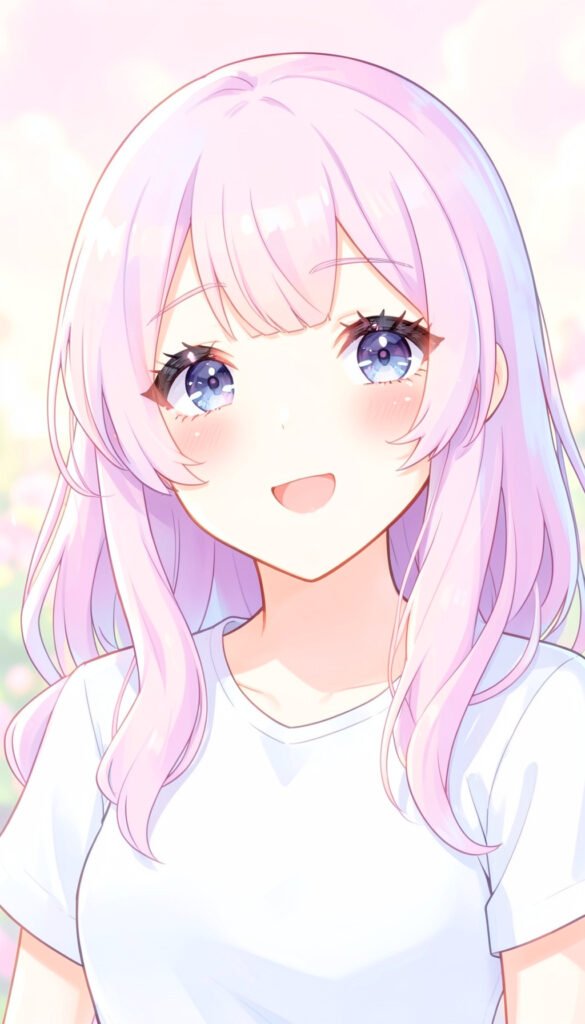 Chica Anime Sonriente - fotos de perfil cute