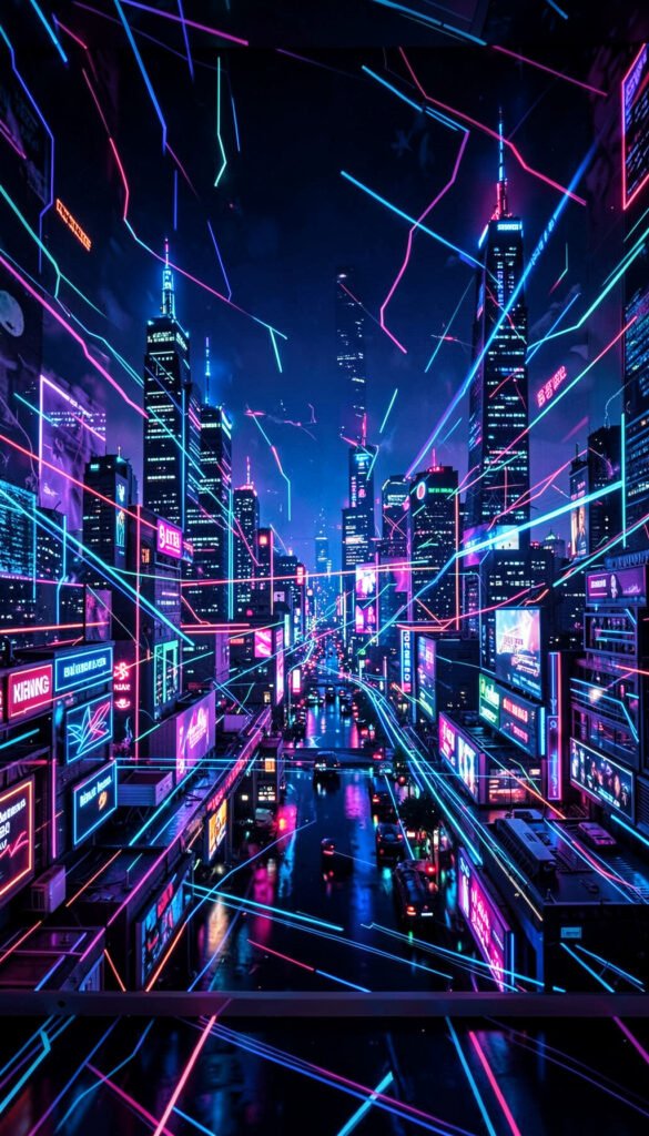 Neón futurista - Fondos de pantalla para WhatsApp