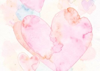 Corazones Acuarela - Fondos de amor para WhatsApp