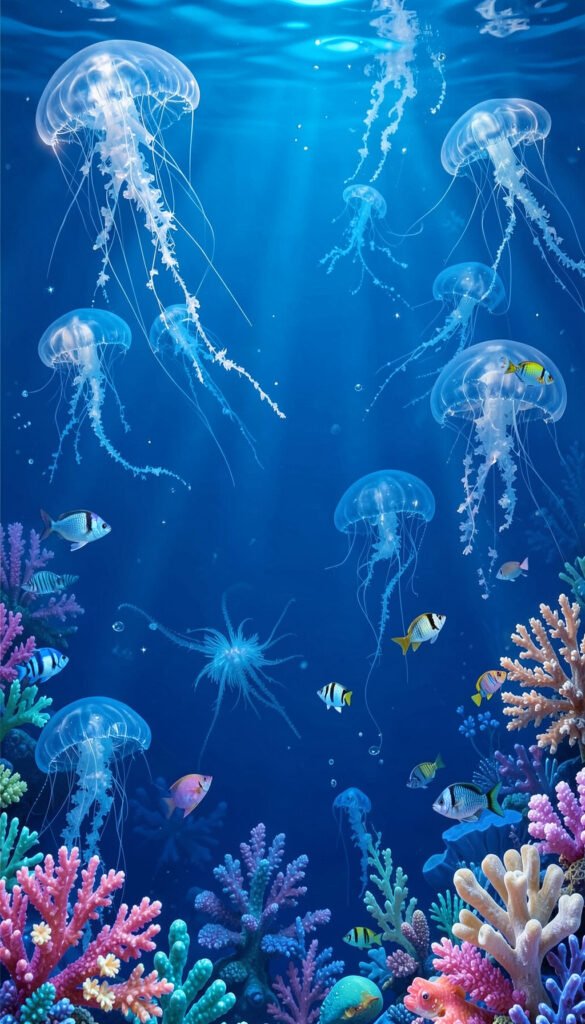 Mar profundo - Portadas de ciencias naturales creativas