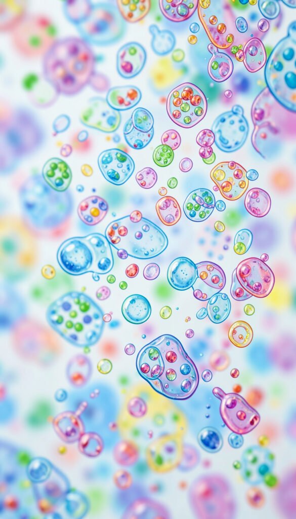 Células al microscopio - Portadas de ciencias naturales creativas