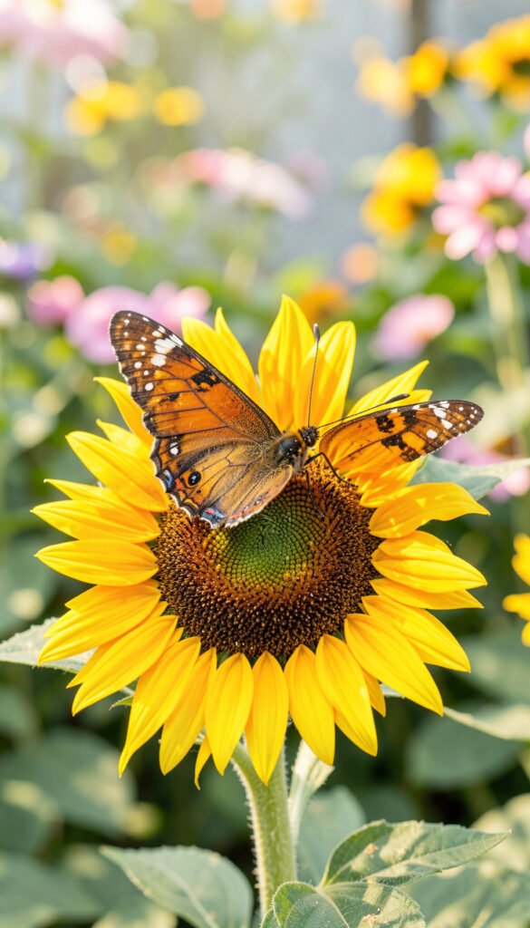 Naturaleza Realista - Mariposas y flores para perfil