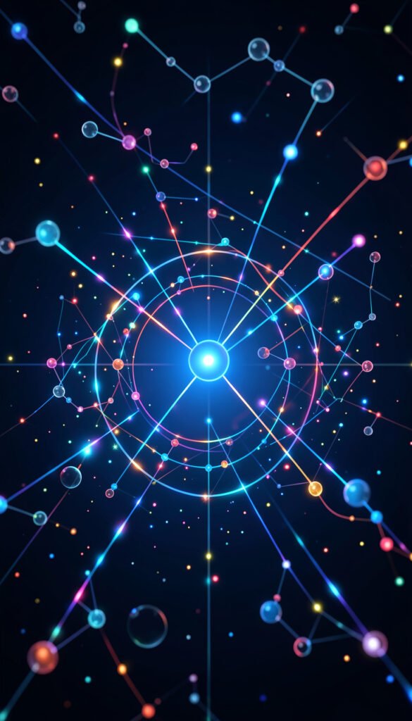 Átomos en Movimiento - Portadas de química creativas y