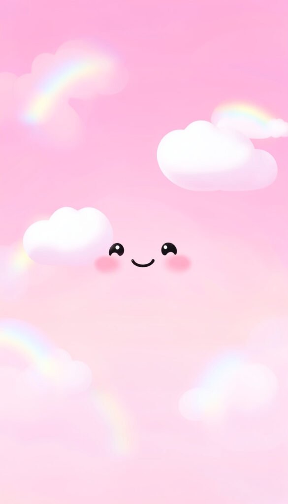 Nubes sonrientes - Imágenes kawaii aesthetic para perfil