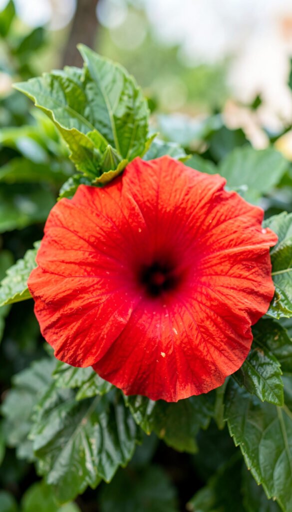 Hibiscus rojo intenso - flores tropicales exóticas HD