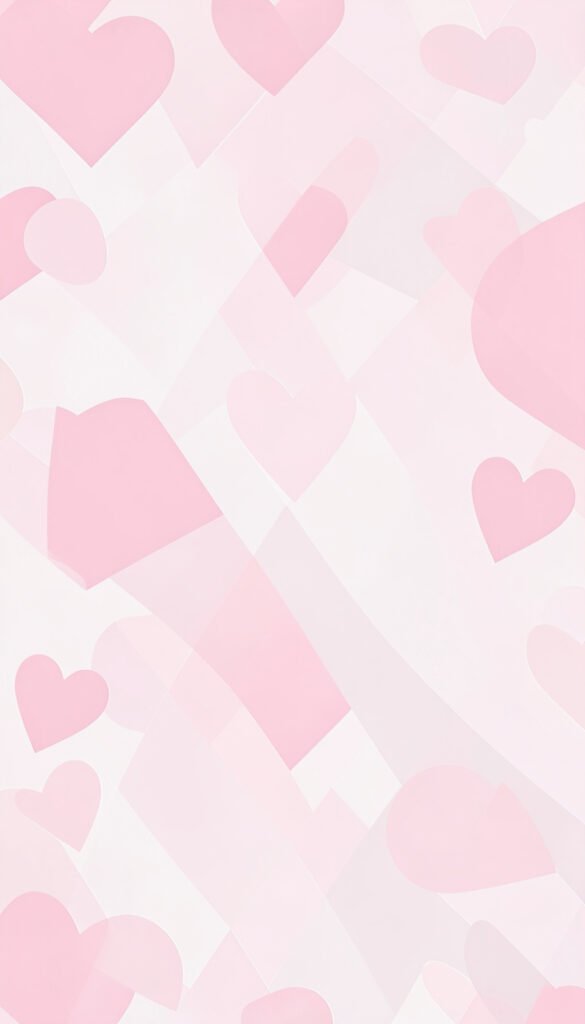 Corazones geométricos modernos - Corazones rosas aesthetic para perfil