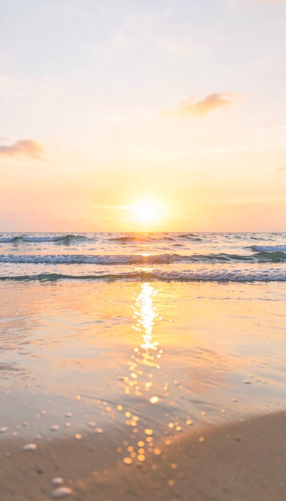 Playa al Amanecer - Fotos aesthetic para fondo de