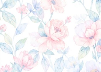 Flores en acuarela pastel - Fondos de flores para diseño