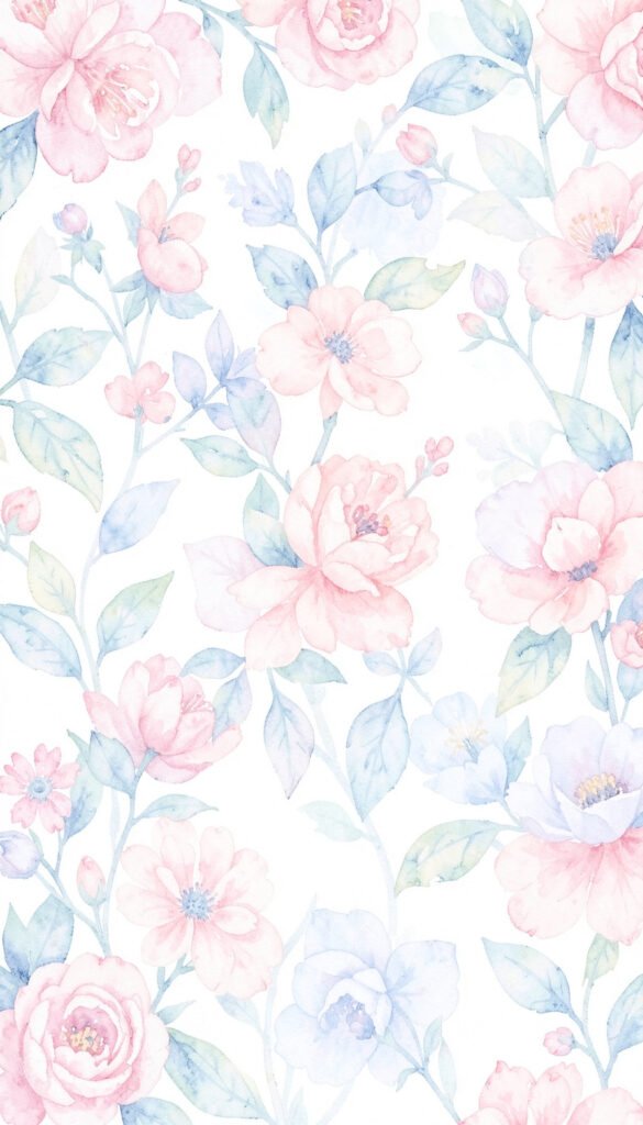 Flores en acuarela pastel - Fondos de flores para diseño