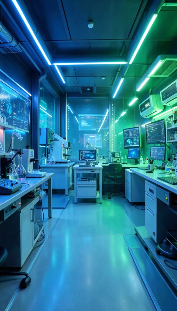 Laboratorio futurista - Carátulas de química para Facebook