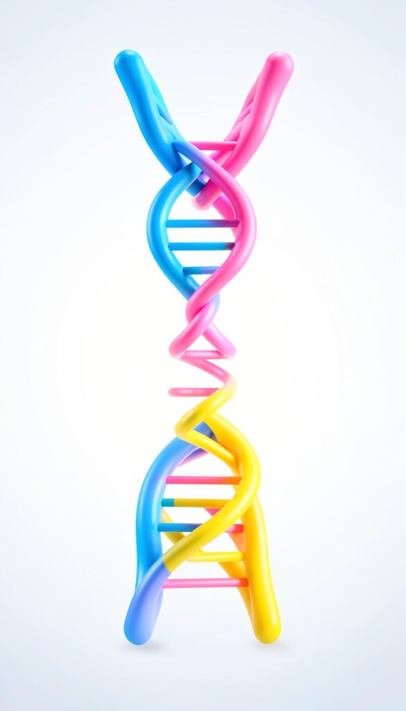 Estructura del ADN colorida - Carátulas de química para Facebook