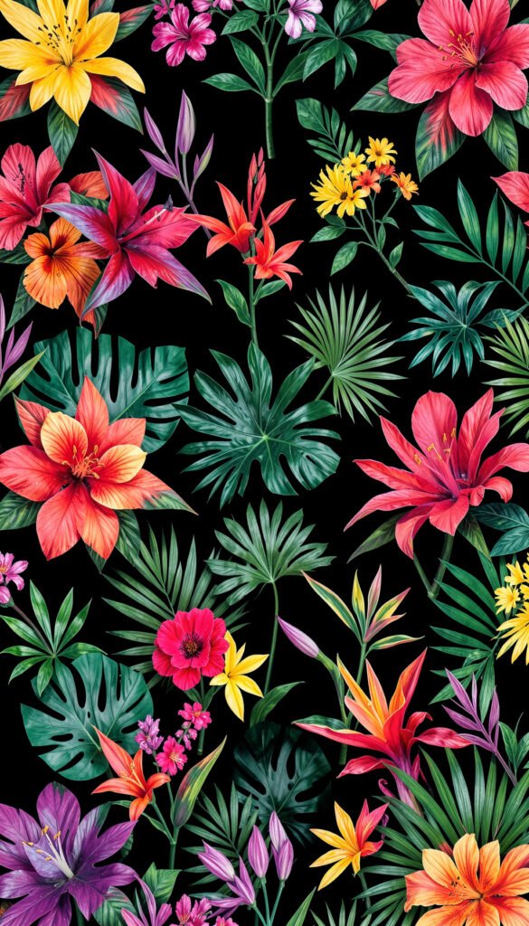 Flores tropicales exóticas - Fondos de flores aesthetic elegantes